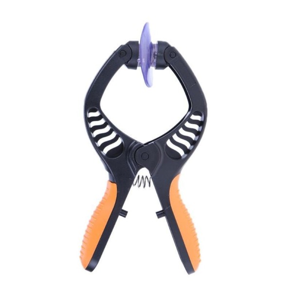 Pliers with suction cups for phone grip, phone support for repair